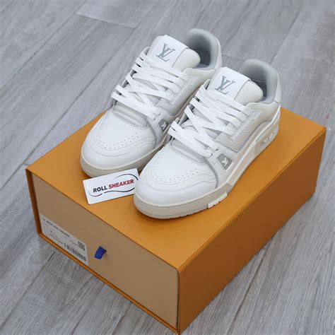 louis vuitton trainer white signature|louis vuitton trainers men's white.